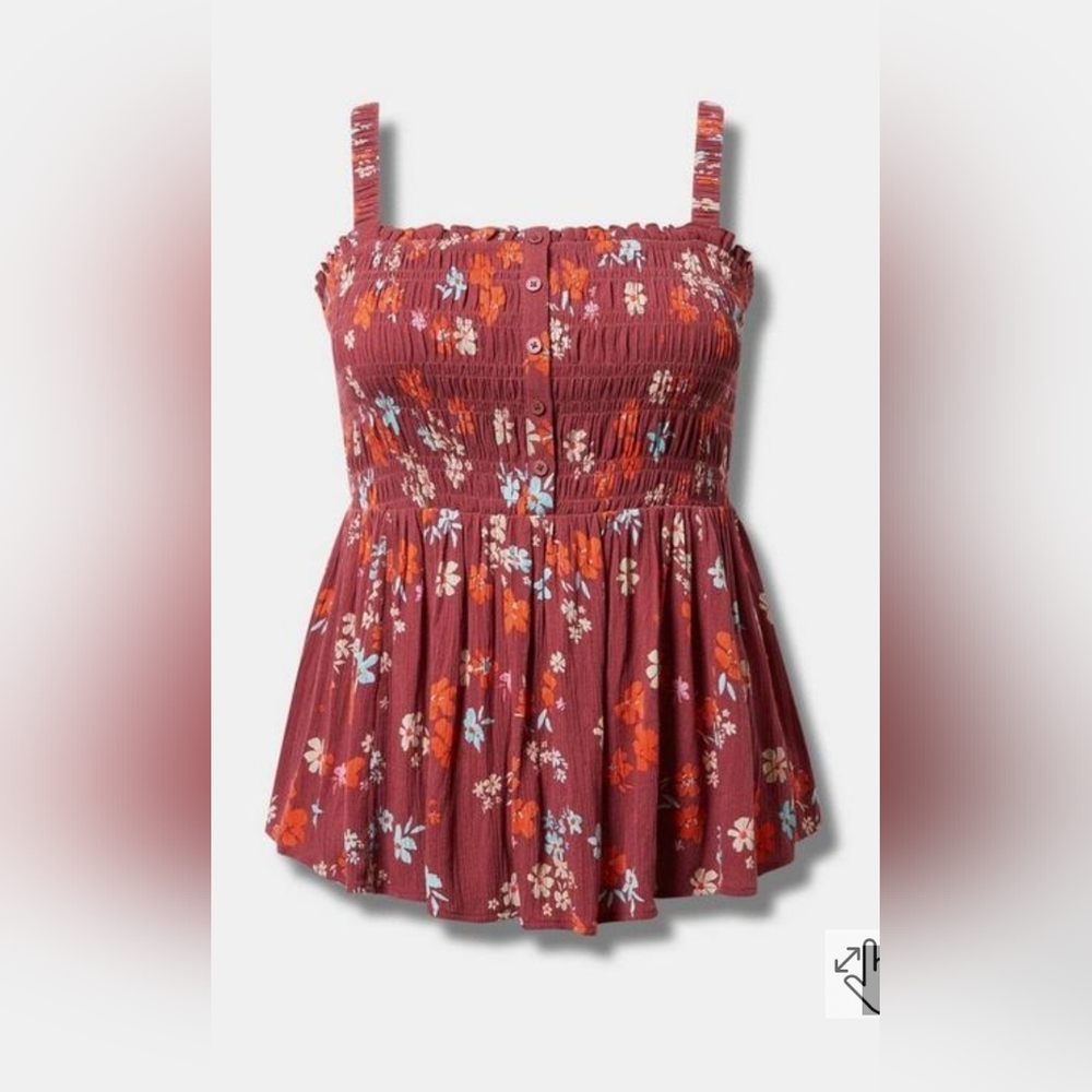 Torrid Gauze Smocked Babydoll